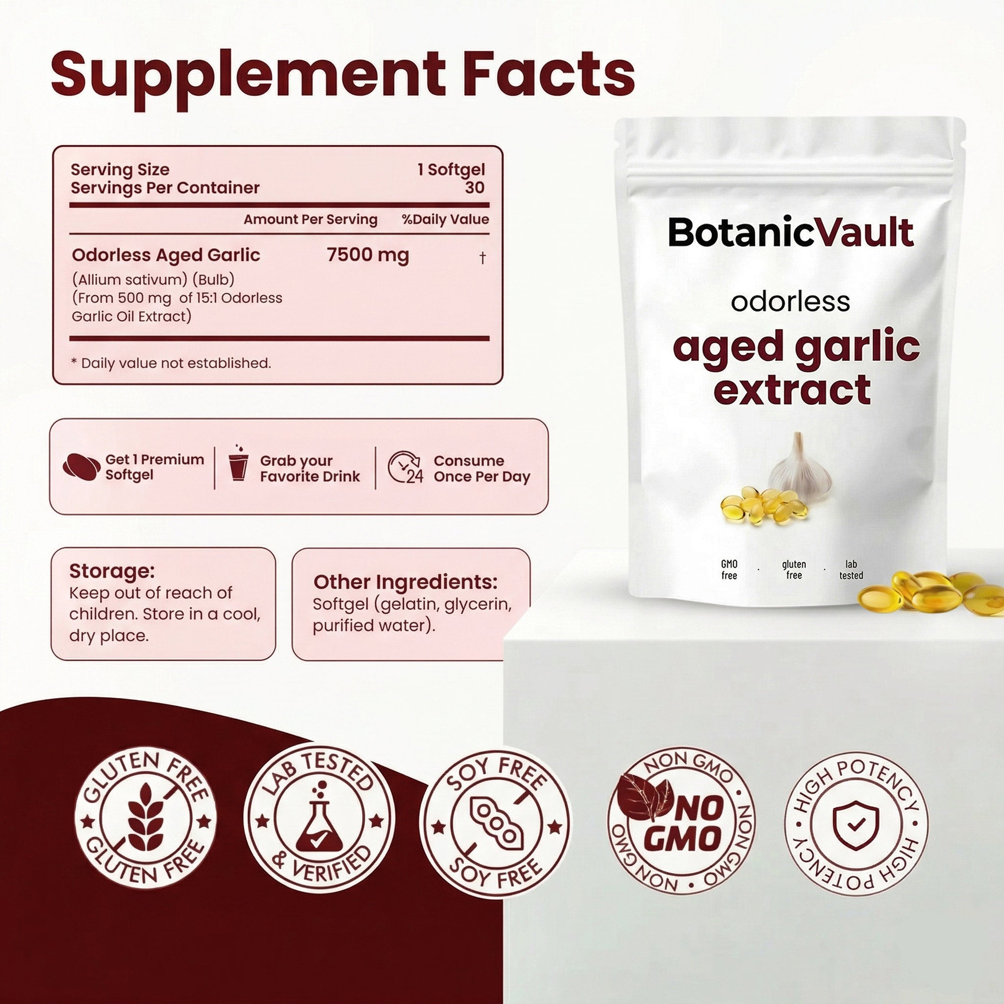 100% Organic Aged Garlic Extract – Botanic Vault