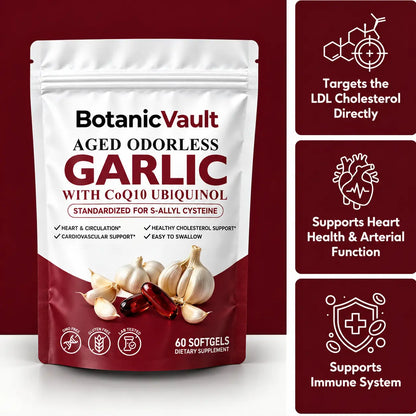 100% Odorless Aged Garlic Extract + CoQ10