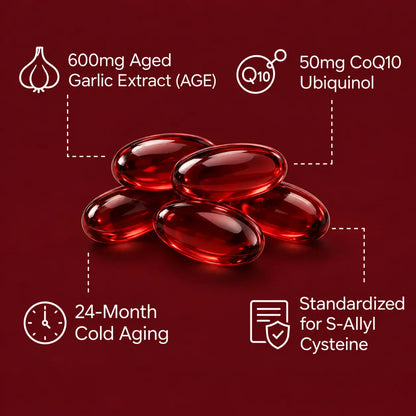 100% Odorless Aged Garlic Extract + CoQ10